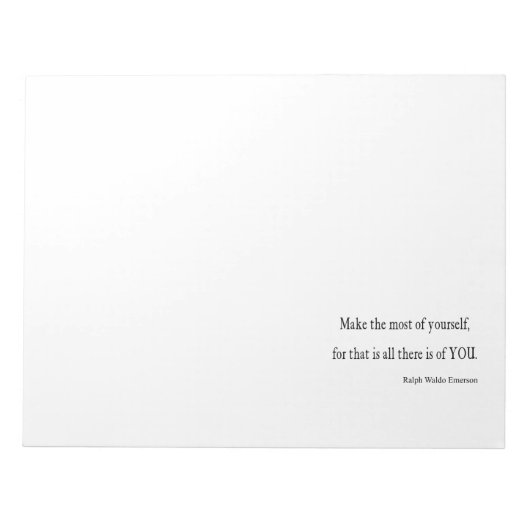 ヴィンテージEmerson感動的引用文 – カスタマイズ可能 ノートパッド (正面)