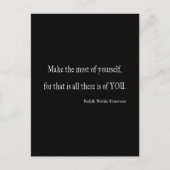 ヴィンテージEmerson感動的引用文 – カスタマイズ可能 ポストカード (正面)