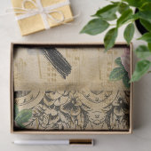 ヴィンテージEphemeraフローラスクリプトバードデクページバラ 薄葉紙 (ギフト)