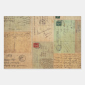 ヴィンテージEphemera Decompage/Wrapシートセット ラッピングペーパーシート (正面3)
