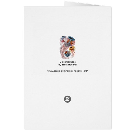 ヴィンテージErnst Haeckel, Discomedusae (裏面)