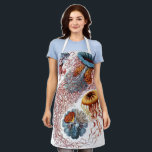 ヴィンテージErnst Haeckel, Discomedusae エプロン<br><div class="desc">ヴィンテージイラストレーション海洋生命生物学デザインby Ernst Haeckel.海の水の中で泳ぐ様々なカラフルクラゲの動物。ゼリー魚は、傘の形をした水中競技と長い尾を引く触手を持つ自由な水泳体動物である。それらは海のすべてと淡水湖や川の一部で見ることができる。</div>