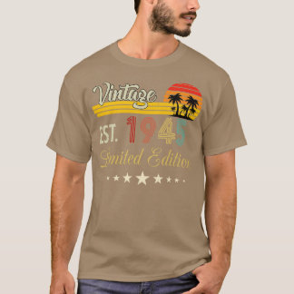 ヴィンテージEst 1945限定版誕生日 Tシャツ