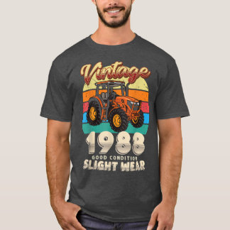 ヴィンテージEst 1988農家トラクター34th誕生日34Y Tシャツ