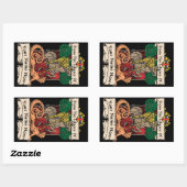 ヴィンテージexライブリスナイト&ドラゴンラベルテンプレート 長方形シール (シート)