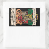 ヴィンテージexライブリスナイト&ドラゴンラベルテンプレート 長方形シール (バッグ)