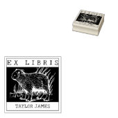 ヴィンテージEx Libris, Capybara Book ラバースタンプ (押印)