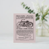 ヴィンテージExcelsior自動サイクルアド ポストカード (スタンド正面)