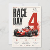ヴィンテージF1レースカーバースデー 招待状 (正面)