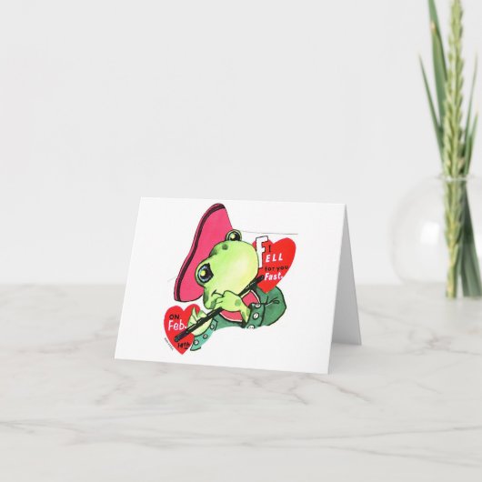 ヴィンテージF is for Frog Valentine カード (正面)