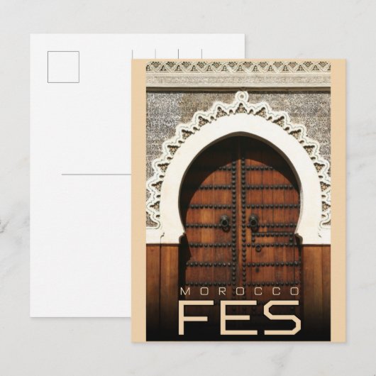 ヴィンテージFES モロッコ旧市街メディナ旅行 ポストカード (正面/裏面)