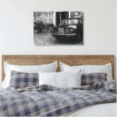 ヴィンテージFIAT車でイタリアのモノクロ キャンバスプリント (インサイチュ (寝室))