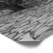 ヴィンテージFIAT車でイタリアのモノクロ ポスター (角)