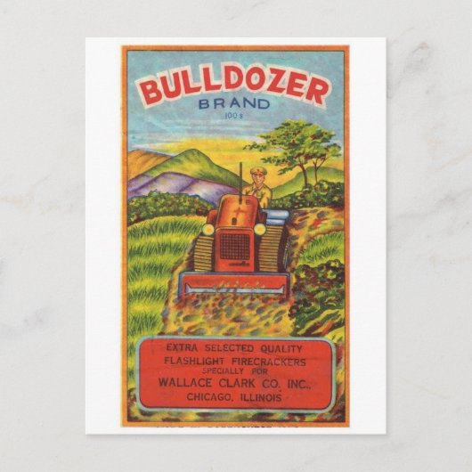 ヴィンテージFirecrackerパッケージはがき ポストカード (正面)