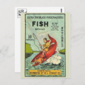 ヴィンテージFirecrckerパッケージはがき ポストカード (正面/裏面)