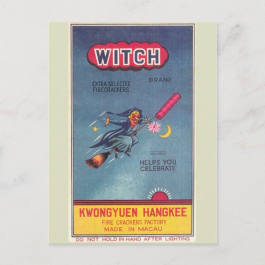 ヴィンテージFirecrckerパッケージはがき ポストカード (正面)