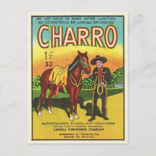 ヴィンテージFirecrckerパッケージはがき ポストカード (正面)