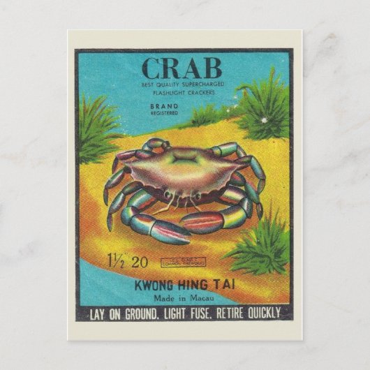 ヴィンテージFirecrckerパッケージはがき ポストカード (正面)