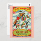 ヴィンテージFirecrckerパッケージはがき ポストカード (正面/裏面)