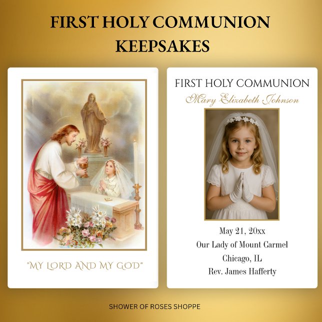 ヴィンテージFirst Communion Keepsake - Girl's Photo (クリエイターアップロード済み)
