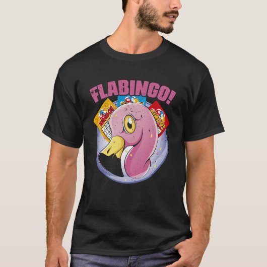 ヴィンテージFlabingo Flamingo Bingo For Bingo Player B Tシャツ (正面)