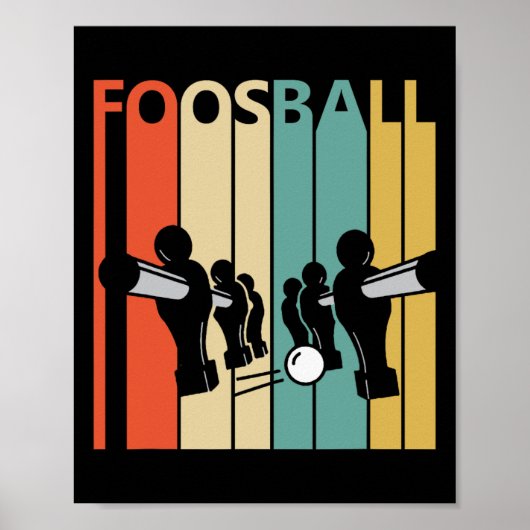 ヴィンテージFoosballプレーヤーのギフト – Foosball ポスター (正面)
