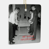 ヴィンテージFOOSBALL FUZBOLLの写真のテーブルのフットボール セラミックオーナメント (右)