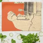 ヴィンテージFOOSBALL FUZBOLLの写真の芸術のテーブルのフットボール キッチンタオル (折り畳み)