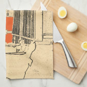 ヴィンテージFOOSBALL FUZBOLLの写真の芸術のテーブルのフットボール キッチンタオル (四つ折り)