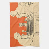 ヴィンテージFOOSBALL FUZBOLLの写真の芸術のテーブルのフットボール キッチンタオル (縦)