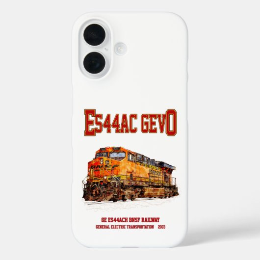 ヴィンテージGE ES44AC GEVOディーゼル機関車 Case-Mate iPhoneケース (裏面)