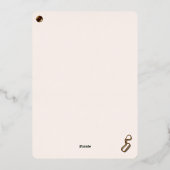 ヴィンテージGent Groomsmanリクエストカード 箔招待状 (裏面)