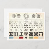 ヴィンテージGeorge Mayerle Eyeテストチャート ポストカード (正面/裏面)