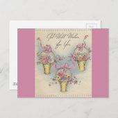 ヴィンテージGet Well Baskets 1 ポストカード (正面/裏面)