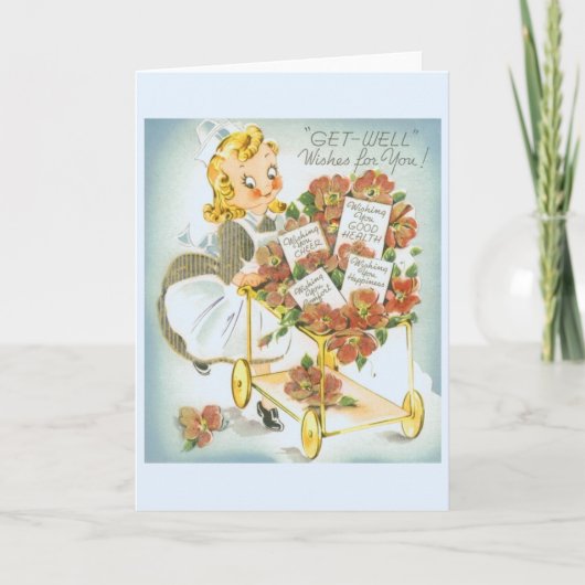 ヴィンテージGet Wishesグリーティングカード カード (正面)