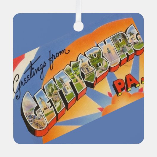 ヴィンテージGettsyburg PA メタルオーナメント (正面)