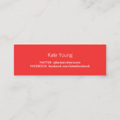 ヴィンテージGLAMピーコックスリム名刺 スキニー名刺 (裏面)