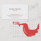 ヴィンテージGLAM PEACOCK (Red/Brown)名刺 名刺 (正面/裏面)