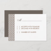 ヴィンテージGLAMOR RSVPカード (正面/裏面)