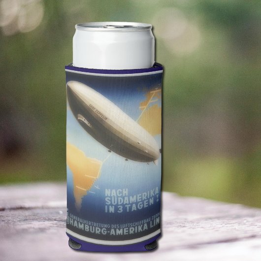 ヴィンテージGraf Zeppelin旅行ポスター スリム缶クーラー