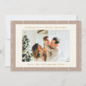 ヴィンテージGroovyジオメトリックライン2フォトクリスマス シーズンカード (正面)