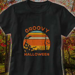 ヴィンテージGroovyハロウィーンTシャツ Tシャツ