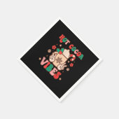 ヴィンテージGroovyホットココアビーブヒッピークリスマスメリーC スタンダードカクテルナプキン (角)