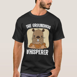 ヴィンテージGroundhog WhispererシルエットGround Hog Tシャツ