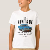 ヴィンテージGTOの自動車メーカーおよびガレージのロゴ Tシャツ (正面)