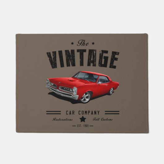 ヴィンテージGTO （赤） ドアマット (正面)