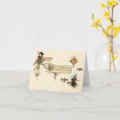 ヴィンテージHalloween警告グリーティングカード カード (黄色い花)