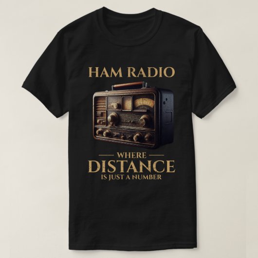 ヴィンテージHam無線事業者 Tシャツ (デザイン正面)