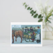 ヴィンテージHappy Christmas by A.M. Mailick ポストカード (スタンド正面)