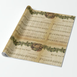 ヴィンテージHark the Glad Soundクリスマスキャロルの台本 ラッピングペーパー